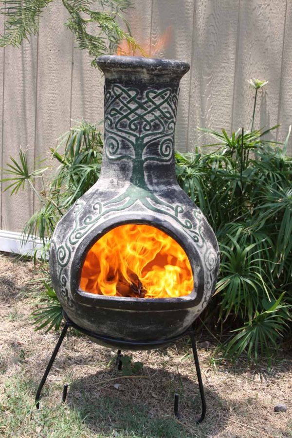 Extra-Large Derwyn clay chimenea